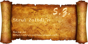 Strul Zoltán névjegykártya